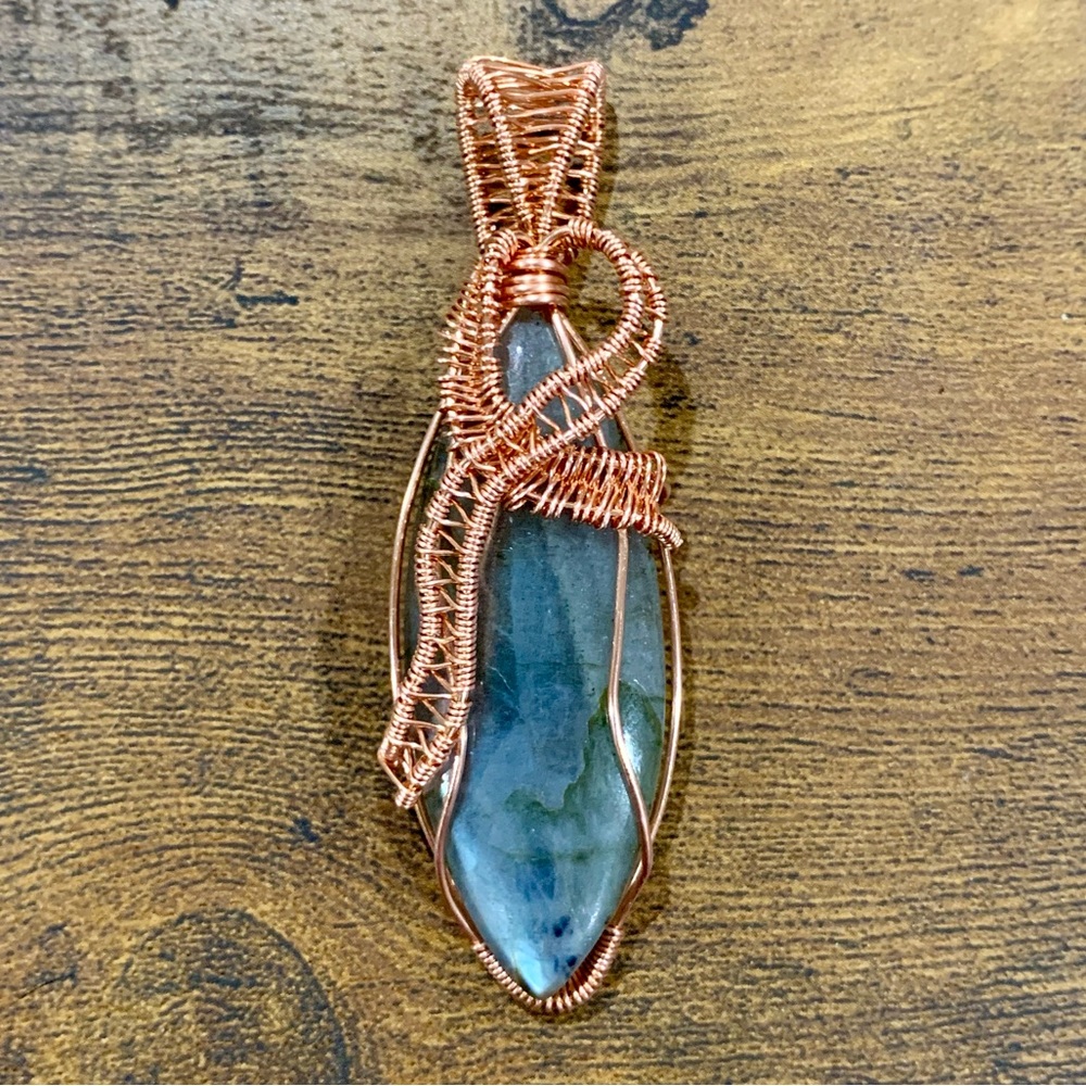 Handcrafted Wire Wrapped Labradorite Pendant